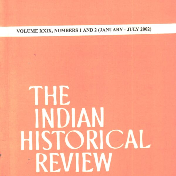 The Indian Historical Review Vol XXIX 2002